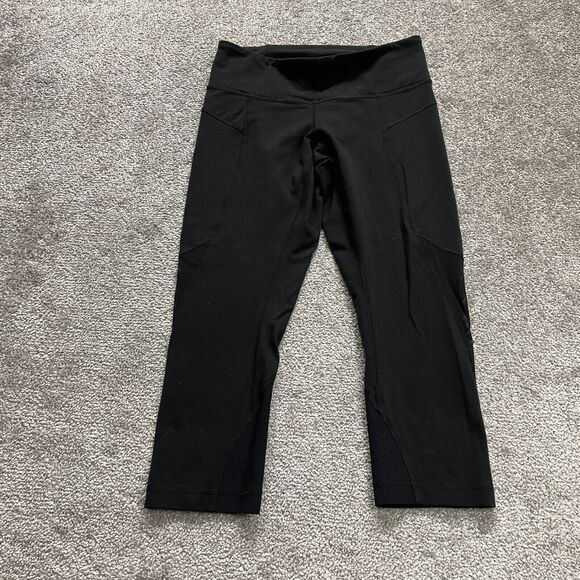 Lululemon Pants - Lululemon Leggings Women 6 Black Capri Slim Stretch Activewear Yoga Gym 26x20